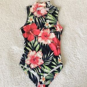 TROPICAL PRINT BODYSUIT